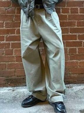 NWT The Jowa Brown Senne Double Pin Tuck Barrel Leg Pants Trousers Tailored NEW